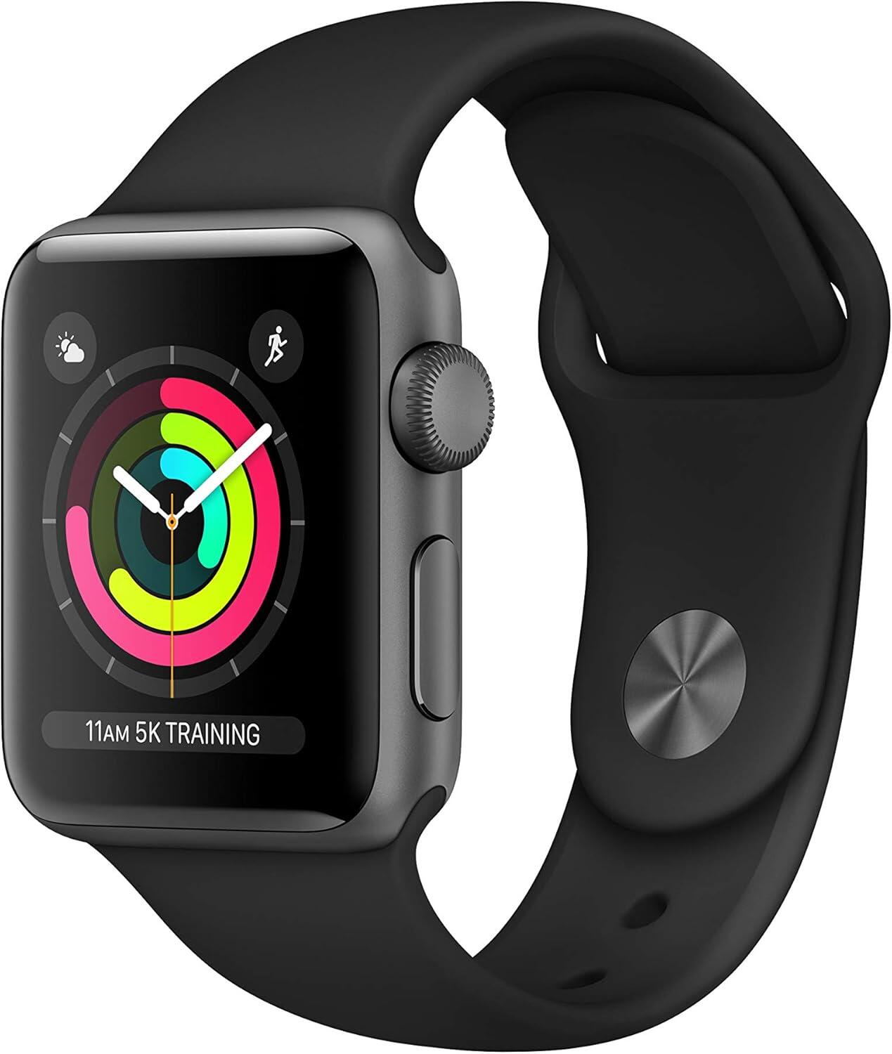 Smartwatch negro + Airpods (reloj inteligente)