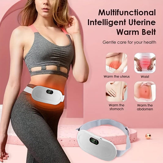 Cinturón de masaje abdominal con Calor – Alivio Menstrual Rápido y Cómodo